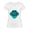 Playera Dama: Algodón Peinado Cuello V Miniatura