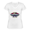 Playera Dama: Algodón Peinado Cuello V Miniatura