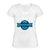 Playera Dama: Algodón Peinado Cuello V Miniatura