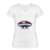 Playera Dama: Algodón Peinado Cuello V Miniatura
