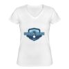 Playera Dama: Algodón Peinado Cuello V Miniatura