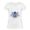 Playera Dama: Algodón Peinado Cuello V Miniatura