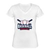 Playera Dama: Algodón Peinado Cuello V Miniatura
