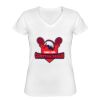 Playera Dama: Algodón Peinado Cuello V Miniatura