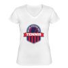 Playera Dama: Algodón Peinado Cuello V Miniatura