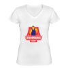 Playera Dama: Algodón Peinado Cuello V Miniatura