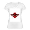 Playera Dama: Algodón Peinado Cuello V Miniatura