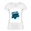 Playera Dama: Algodón Peinado Cuello V Miniatura