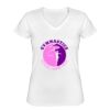 Playera Dama: Algodón Peinado Cuello V Miniatura