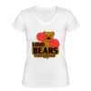 Playera Dama: Algodón Peinado Cuello V Miniatura