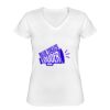 Playera Dama: Algodón Peinado Cuello V Miniatura