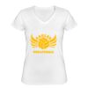 Playera Dama: Algodón Peinado Cuello V Miniatura