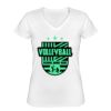 Playera Dama: Algodón Peinado Cuello V Miniatura