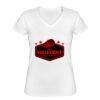 Playera Dama: Algodón Peinado Cuello V Miniatura