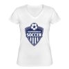 Playera Dama: Algodón Peinado Cuello V Miniatura