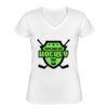 Playera Dama: Algodón Peinado Cuello V Miniatura
