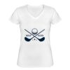 Playera Dama: Algodón Peinado Cuello V Miniatura