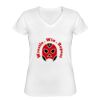 Playera Dama: Algodón Peinado Cuello V Miniatura