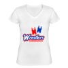 Playera Dama: Algodón Peinado Cuello V Miniatura