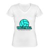 Playera Dama: Algodón Peinado Cuello V Miniatura