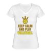 Playera Dama: Algodón Peinado Cuello V Miniatura