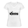 Playera Dama: Algodón Peinado Cuello V Miniatura