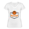 Playera Dama: Algodón Peinado Cuello V Miniatura