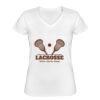 Playera Dama: Algodón Peinado Cuello V Miniatura