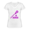 Playera Dama: Algodón Peinado Cuello V Miniatura