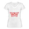 Playera Dama: Algodón Peinado Cuello V Miniatura