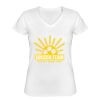 Playera Dama: Algodón Peinado Cuello V Miniatura