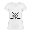 Playera Dama: Algodón Peinado Cuello V Miniatura