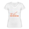 Playera Dama: Algodón Peinado Cuello V Miniatura