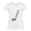 Playera Dama: Algodón Peinado Cuello V Miniatura