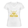 Playera Dama: Algodón Peinado Cuello V Miniatura