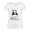 Playera Dama: Algodón Peinado Cuello V Miniatura