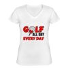 Playera Dama: Algodón Peinado Cuello V Miniatura