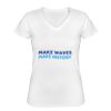 Playera Dama: Algodón Peinado Cuello V Miniatura