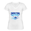Playera Dama: Algodón Peinado Cuello V Miniatura