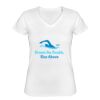 Playera Dama: Algodón Peinado Cuello V Miniatura