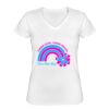 Playera Dama: Algodón Peinado Cuello V Miniatura